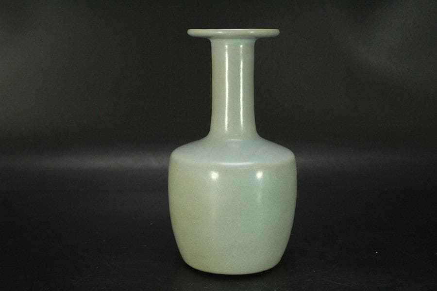 中国美術 青釉 瓶(HA517)