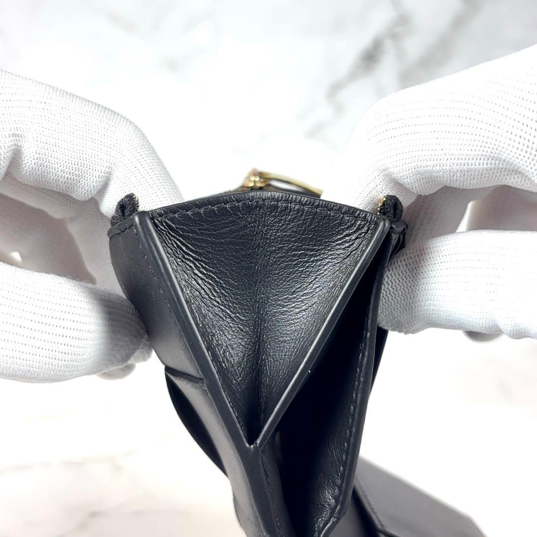 BOTTEGA VENETA 財布 2つ折り カセット 黒