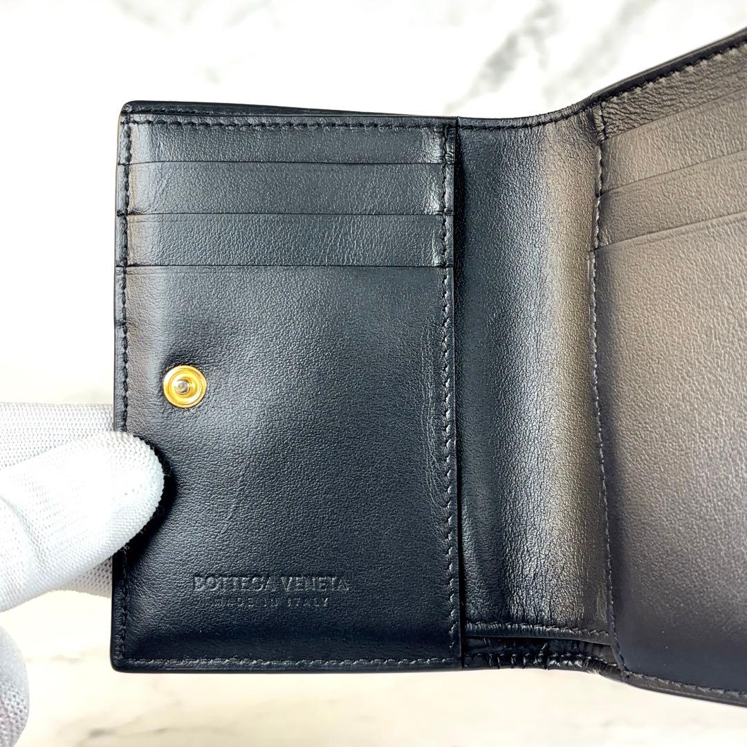 BOTTEGA VENETA 財布 2つ折り カセット 黒