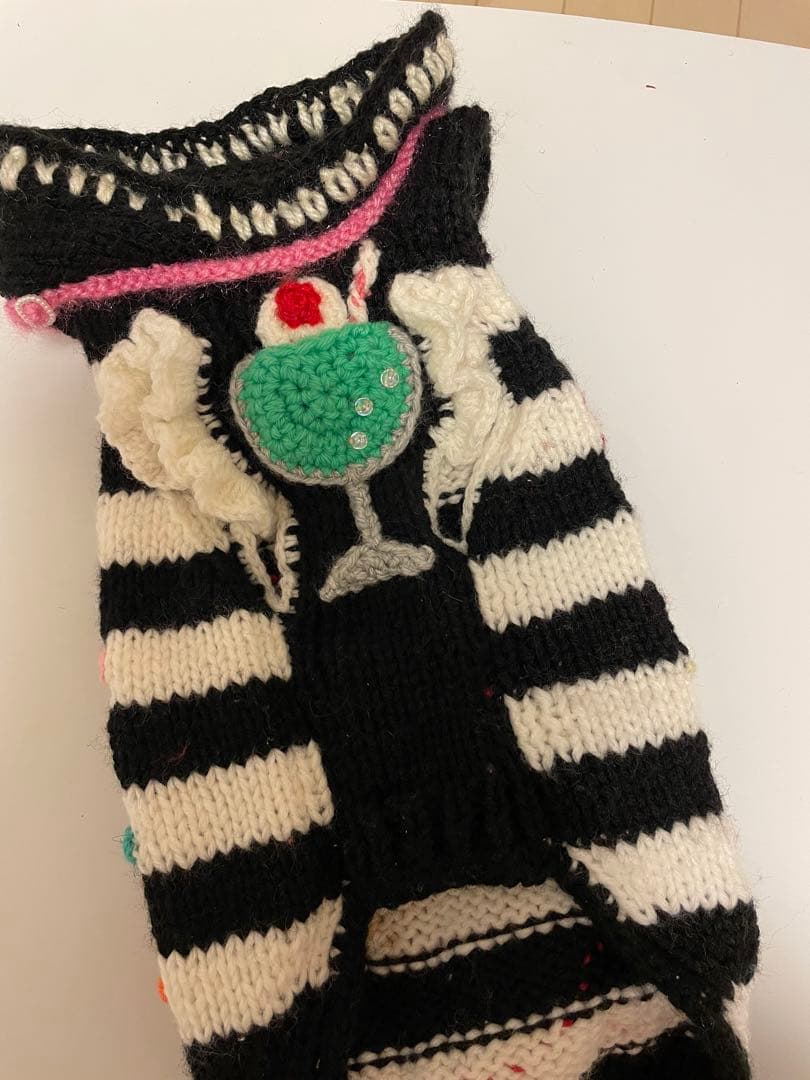 犬服　手編みセーター