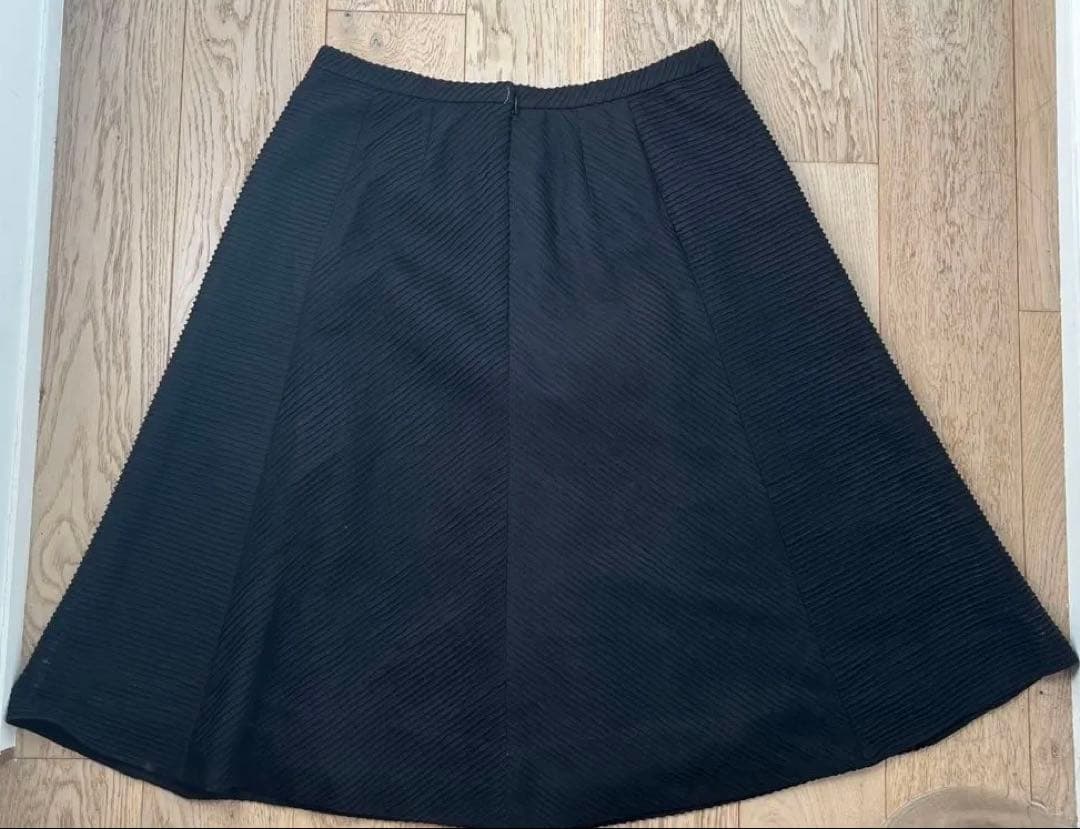 【タグ付新品　極美品】レリアン　13➕　自宅洗濯可　フレアスカート 黒