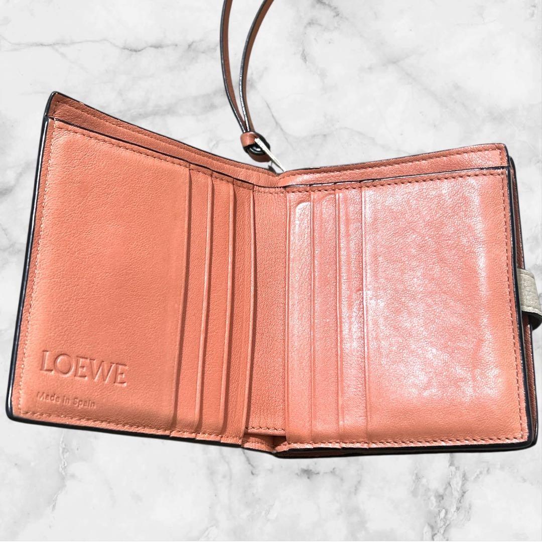 箱付き✨️LOEWE　ロエベ　アナグラム　バーティカル　コンパクトウォレット