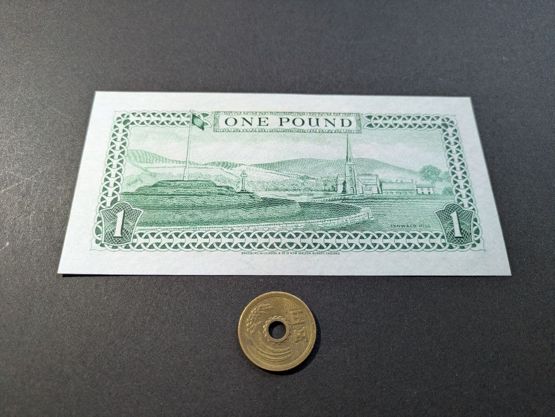 未　英領マン島　1983年　タイベック製(紙代用)　エリザベス女王　1ポンド