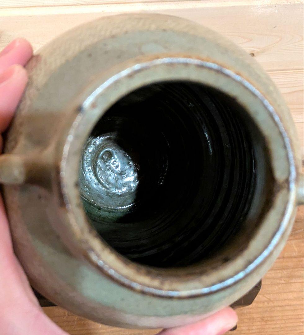 人間国宝　島岡達三　地釉象嵌縄文壺　壺　花瓶　花器　アンティーク　骨董品