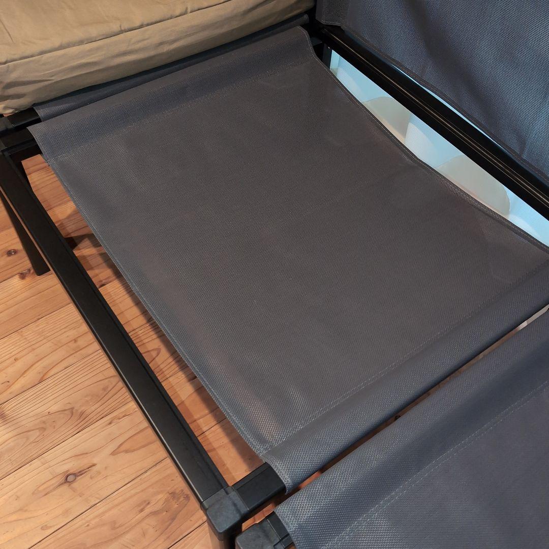 エアグランプソファ３人用　ベージュ×黒　outputlife