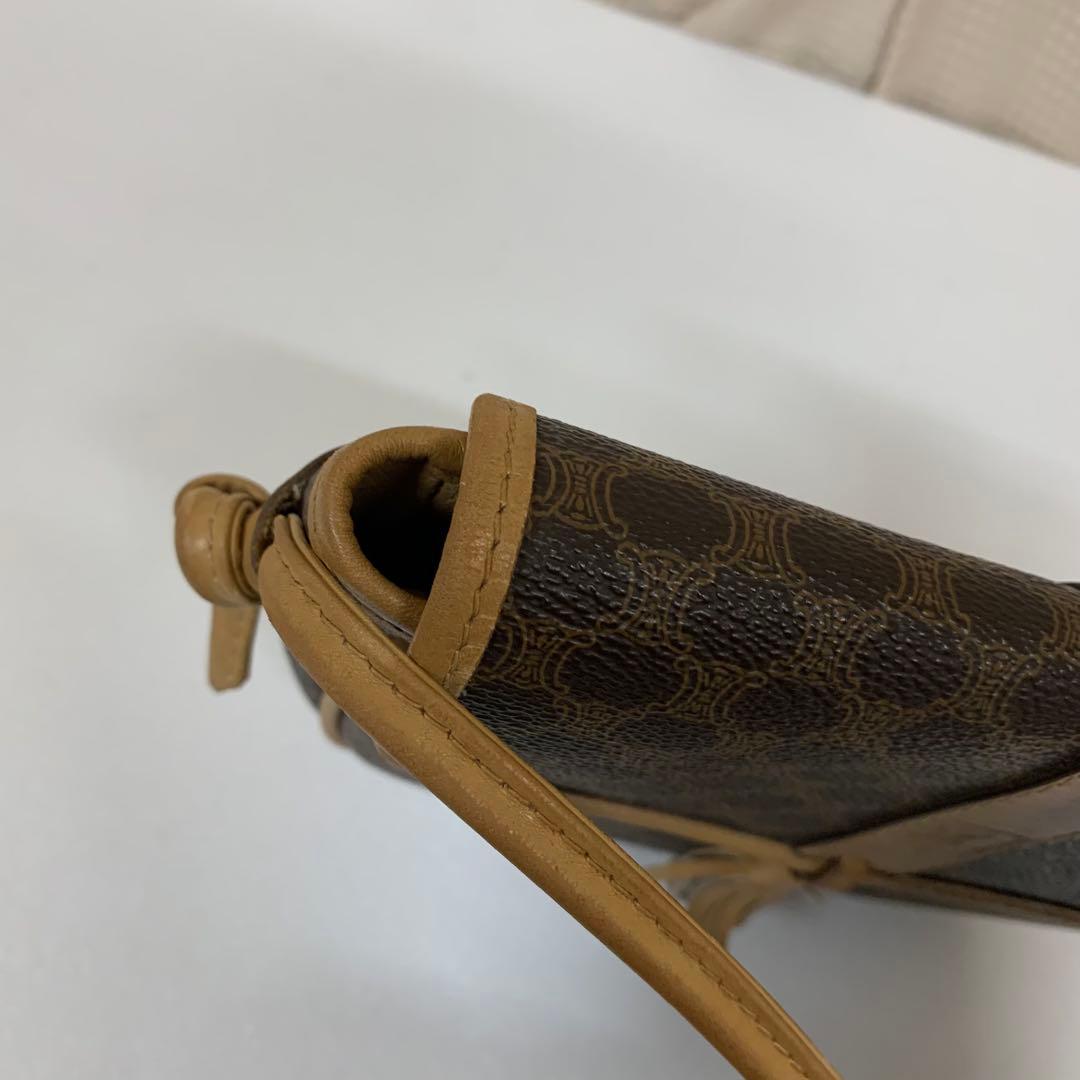 CELINE セリーヌ　マカダム ミニ ショルダーバッグ フラップ付