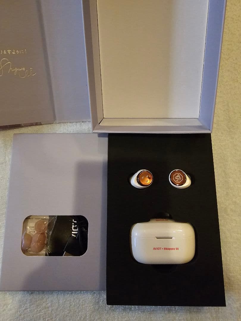 【美品】AVIOT×しぐれうい 完全ワイヤレスイヤホン TE-D01v-SGR