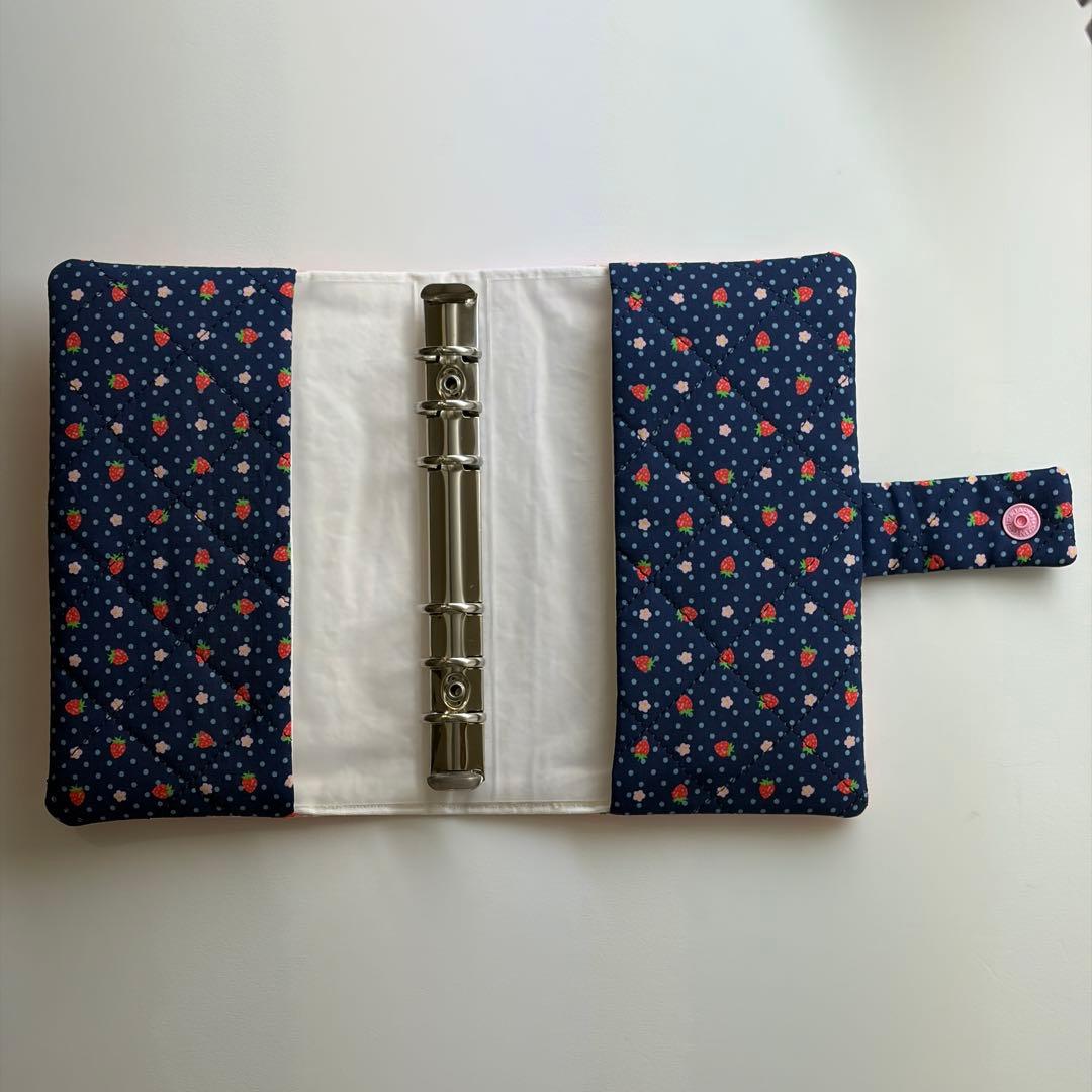 バインダーカバー　ピンク　ストロベリー　A6 韓国