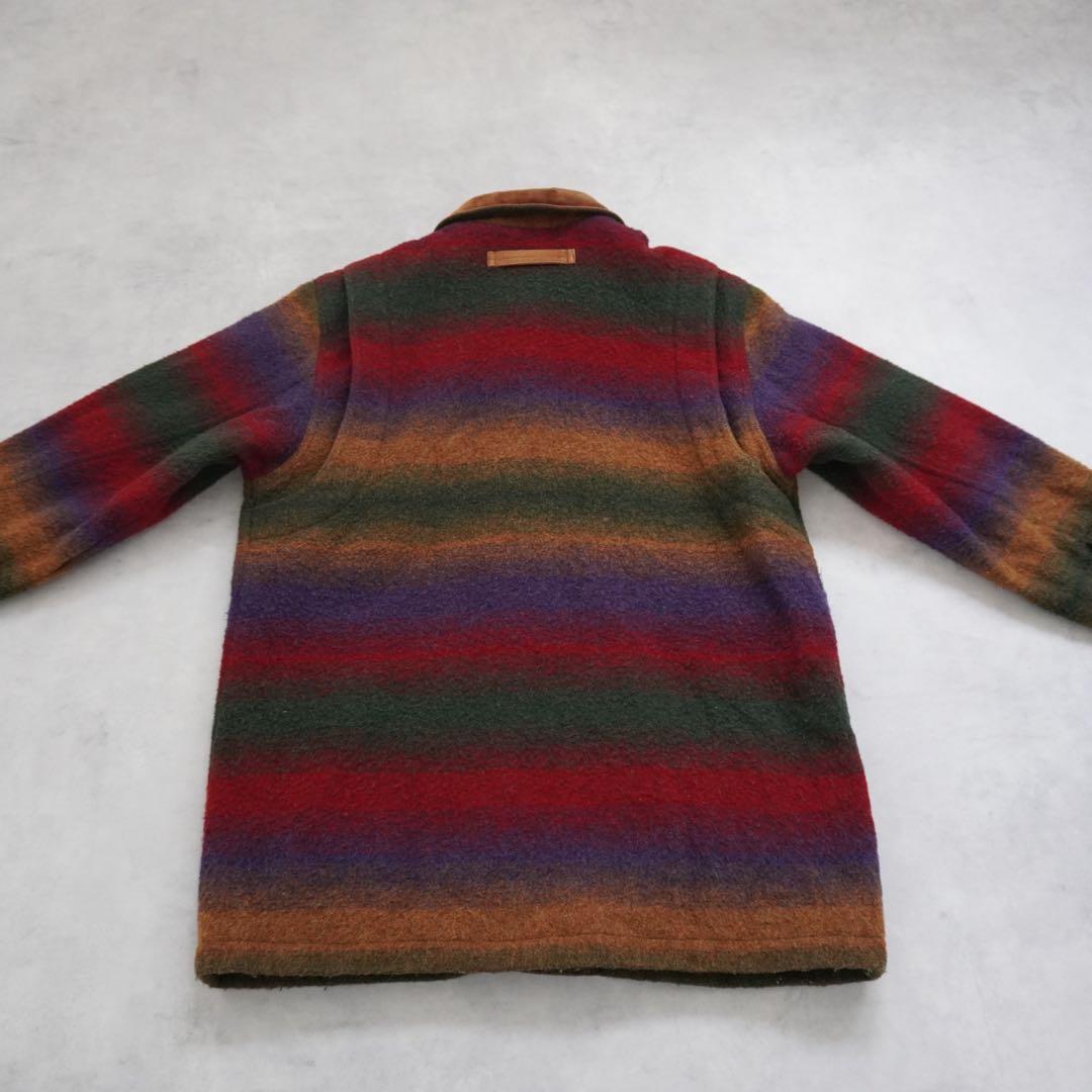 【80s】EddieBauerエディーバウアー ウールブランケットコート黒タグ