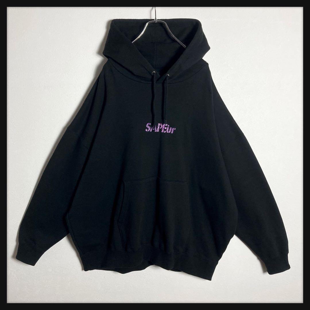 【希少デザイン】サプール★ロッドマンパーカー パープル ブラック 希少XL 美品