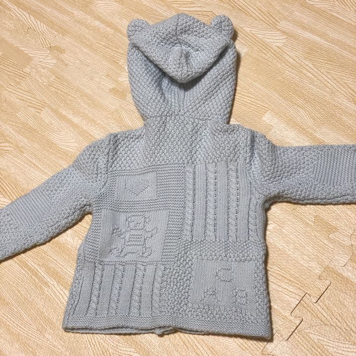ラルフローレン ベビー くま耳 カーディガン インスタ ニット 水色 赤ちゃん