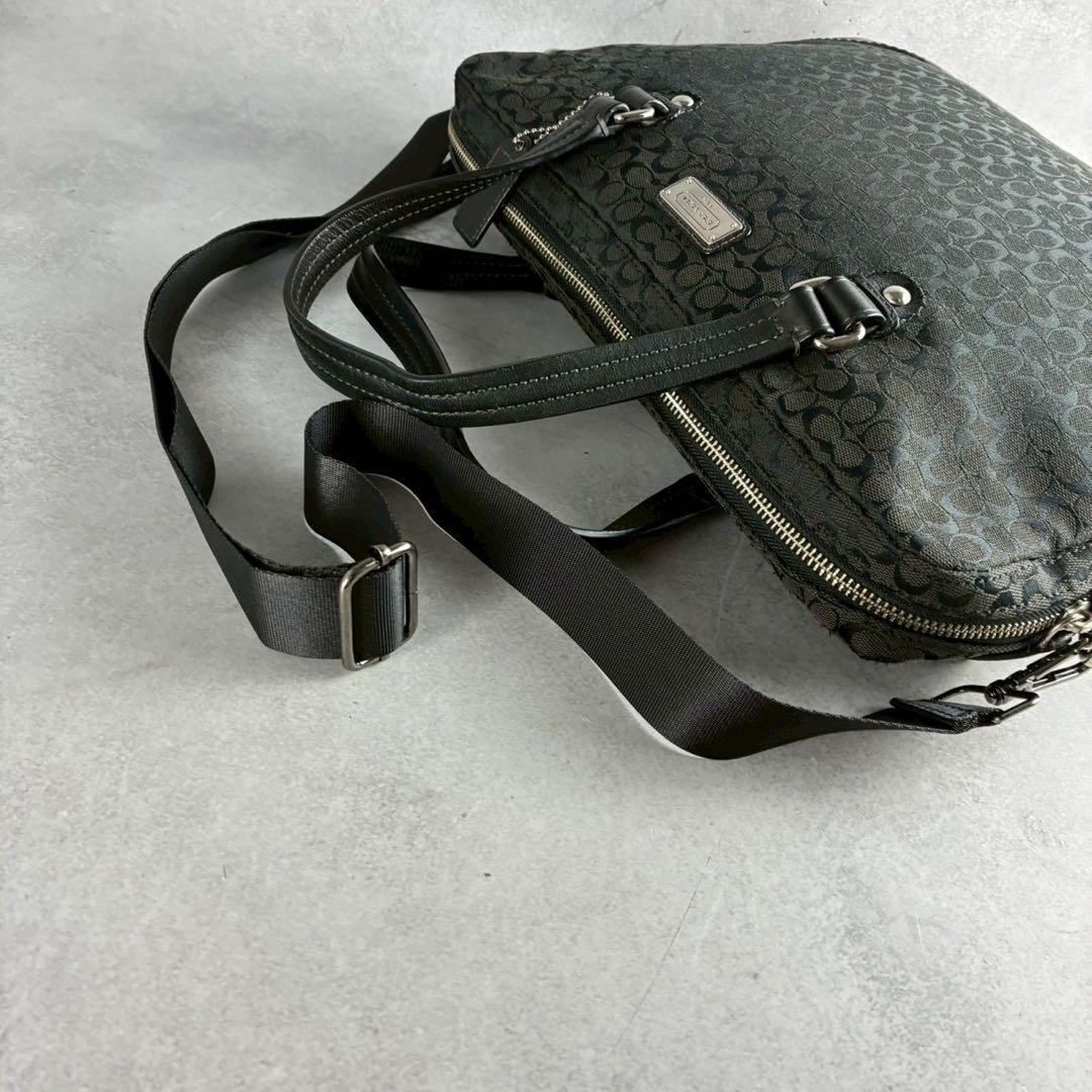 ✨美品✨コーチ　ビジネスバッグ　ブリーフケース　シグネチャー　ブラック