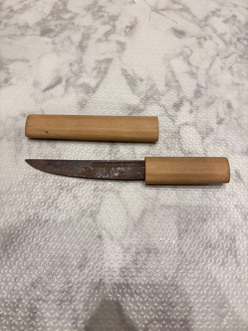 希少品 時代物/小柄/小刀/刀装具/ナイフ/古美術/骨董品/模造刀/戦争品/陸軍