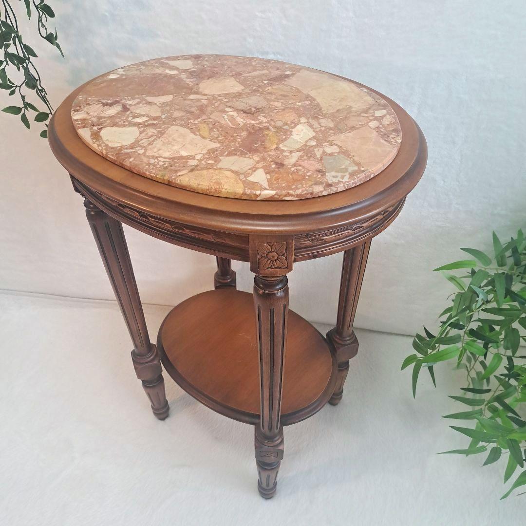 アンティーク　大理石　イタリア家具　サイドテーブル　コンソール家具