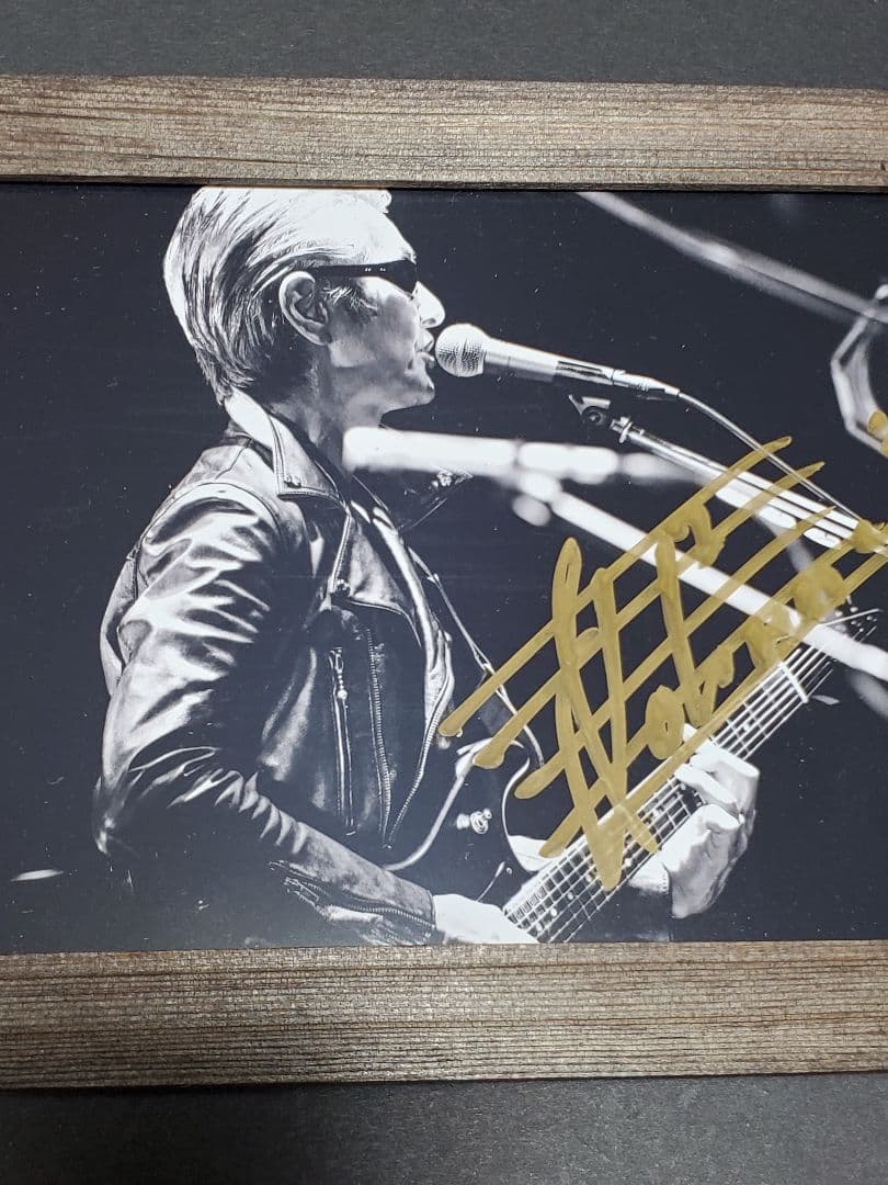 横浜銀蝿 JOHNNY 直筆サイン入り フォトスタンド