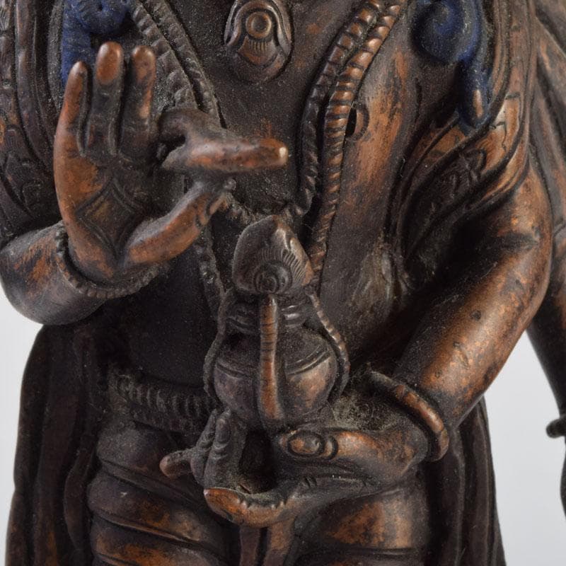 仏教美術　古銅彩色　インド神　ドゥルガー像　仏像　V　8923