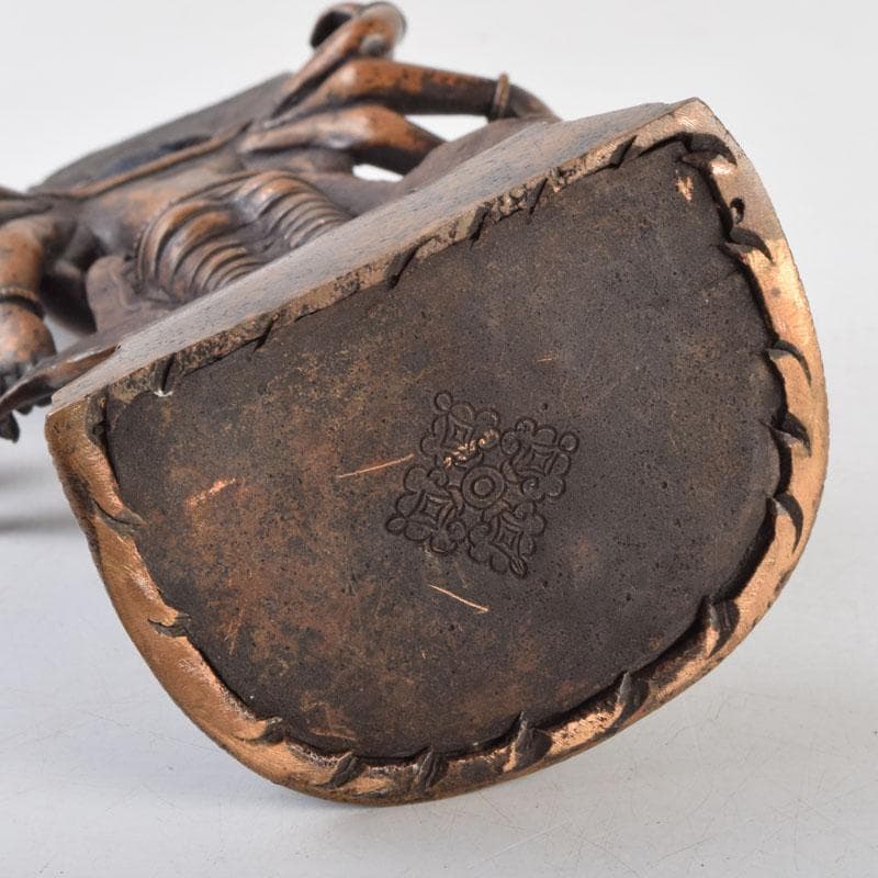 仏教美術　古銅彩色　インド神　ドゥルガー像　仏像　V　8923