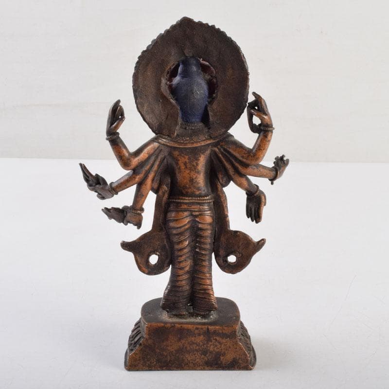 仏教美術　古銅彩色　インド神　ドゥルガー像　仏像　V　8923