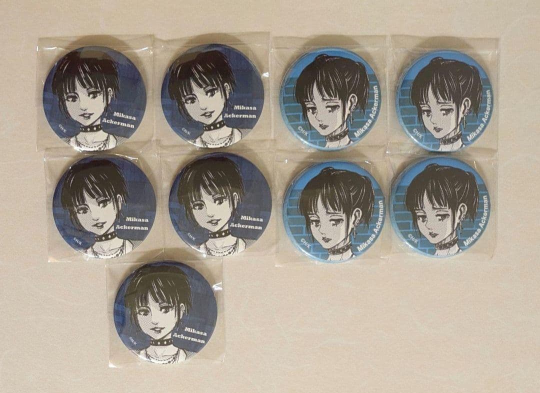 進撃の巨人 ヘキサライド スクールカースト 缶バッジ ミカサ 劇場版