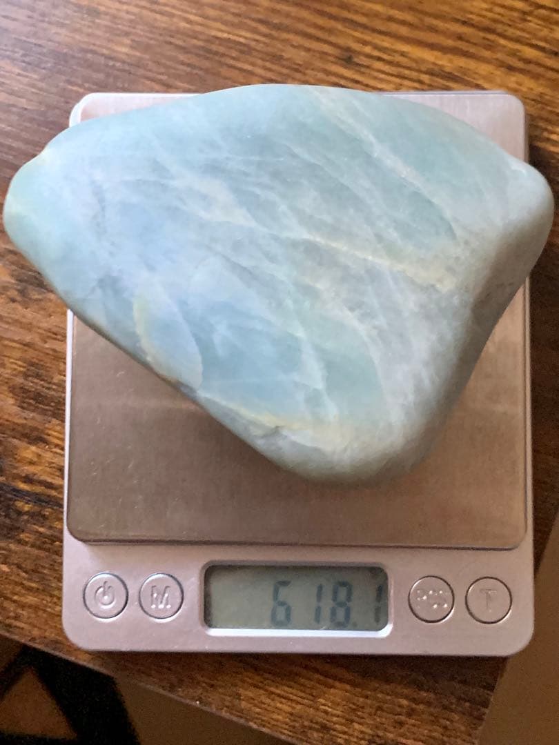 海翡翠　海石　糸魚川入りコン沢青翡翠　原石　青ひすい　水石　根付　国産鉱物標本