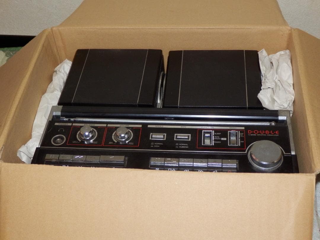 ★動作品❤️Wラジカセ❤️スピーカー★分離も可能★カセット＆ラジオ