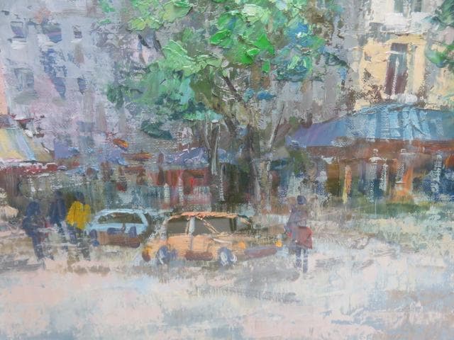 石川啓司 「パリ風景」 F20 超大作 額入 油絵 風景画