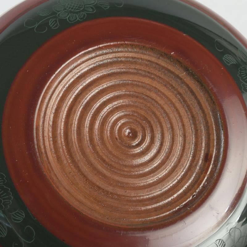 茶道具　山中塗　道場宗廣作　玄々斎好　独楽塗香合　共箱　V　9539