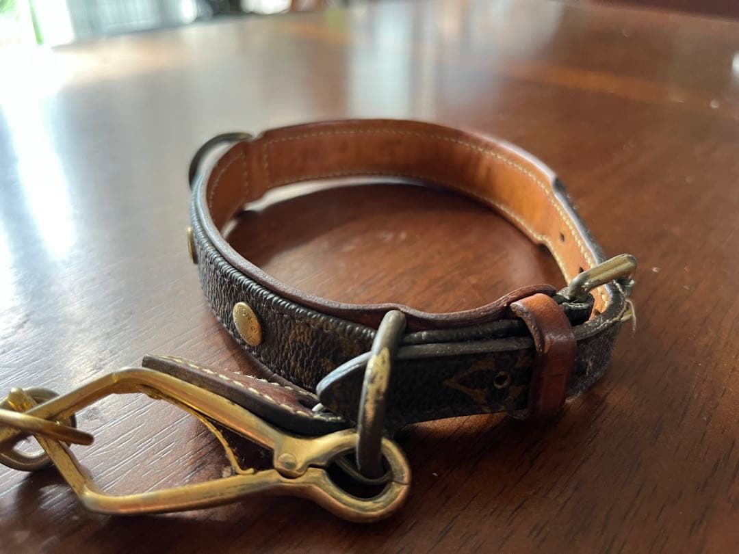 さ*割様 ルイヴィトン　ドックカラー　リーシュ　セット　中型犬　首輪　リード