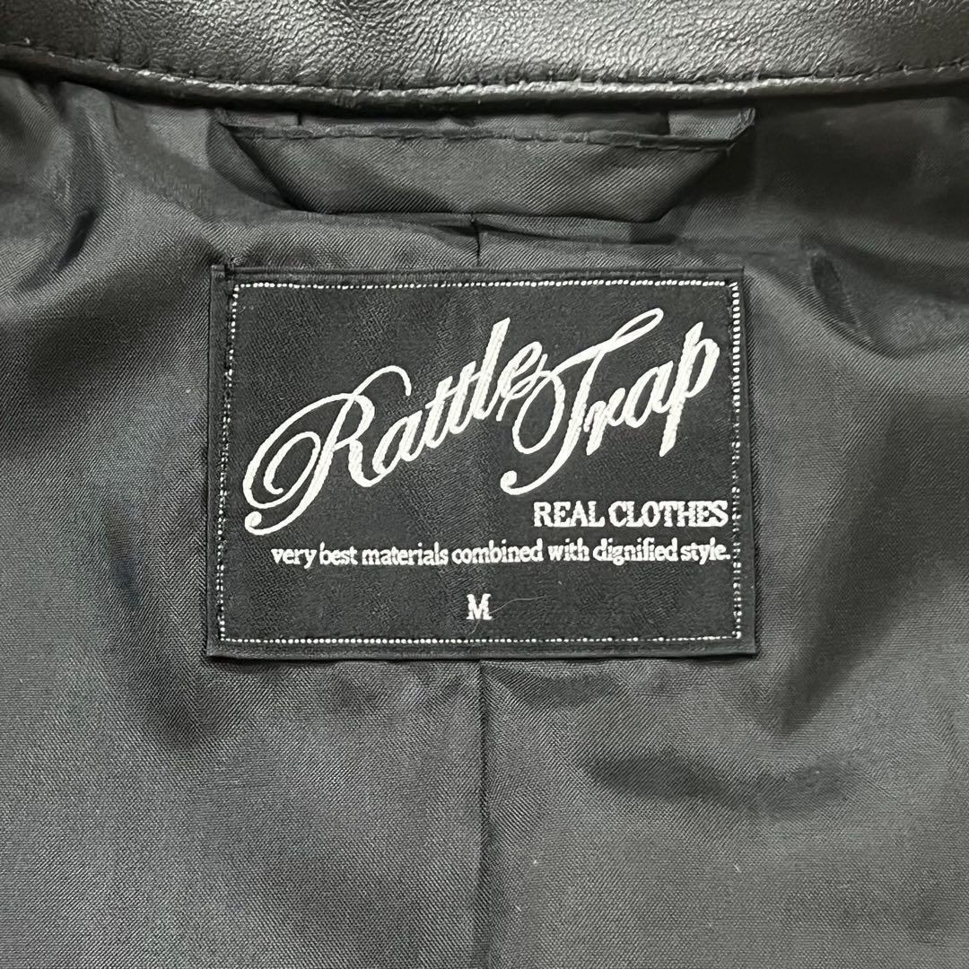 ラトルトラップ ラム レザー ジャケット シングル ライダース ダブルジップ M