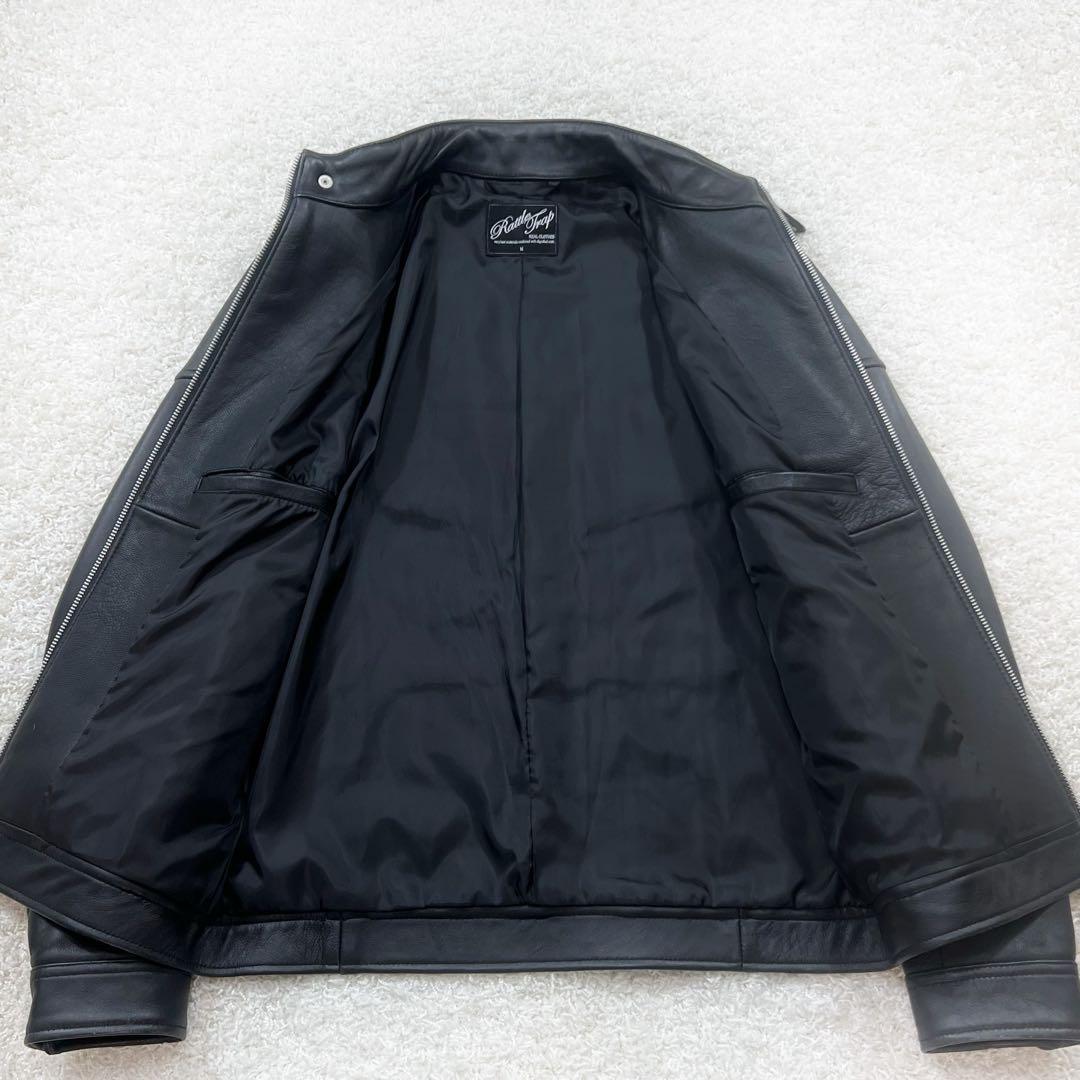 ラトルトラップ ラム レザー ジャケット シングル ライダース ダブルジップ M