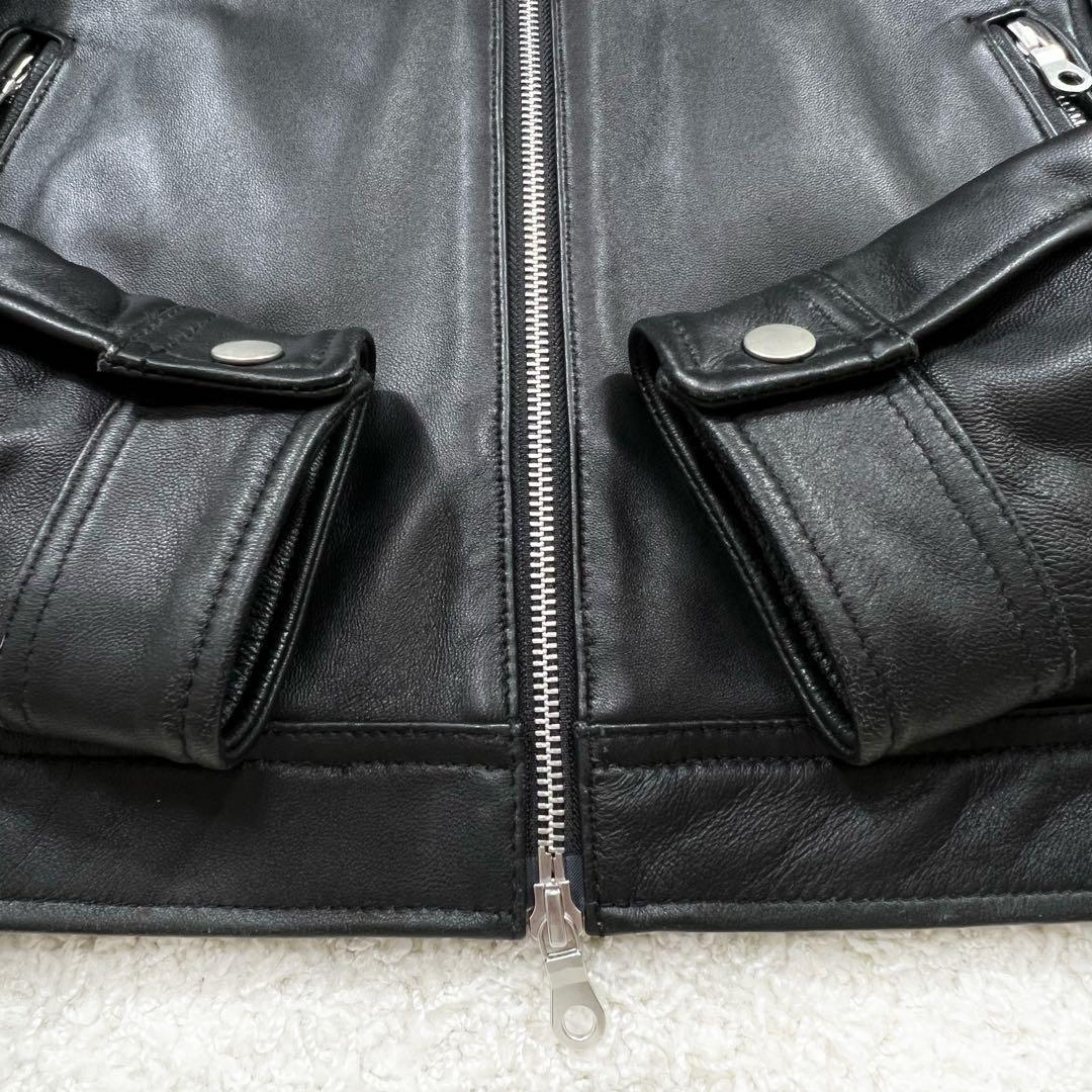 ラトルトラップ ラム レザー ジャケット シングル ライダース ダブルジップ M