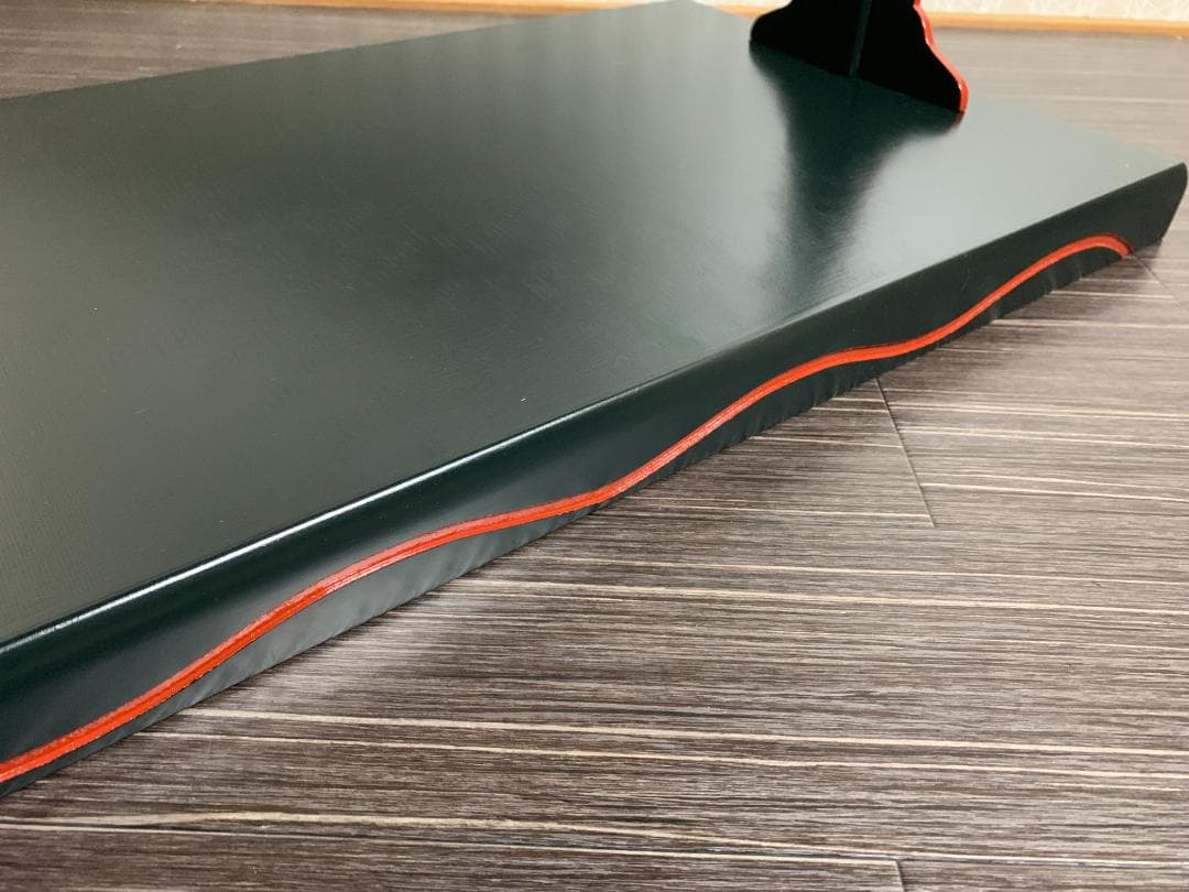 塗師 幸斉作 宗旦好写 青漆爪紅 及台子 組立式 棚物 茶道具 紙箱入 773