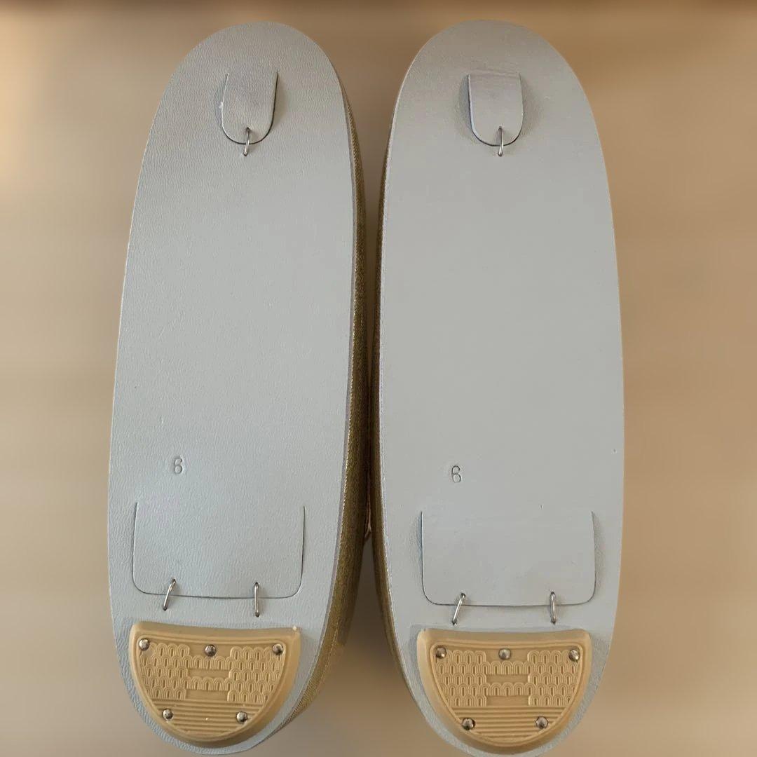 草履と和装用バッグのセット　金　ゴールド　鶴と松　新品未使用