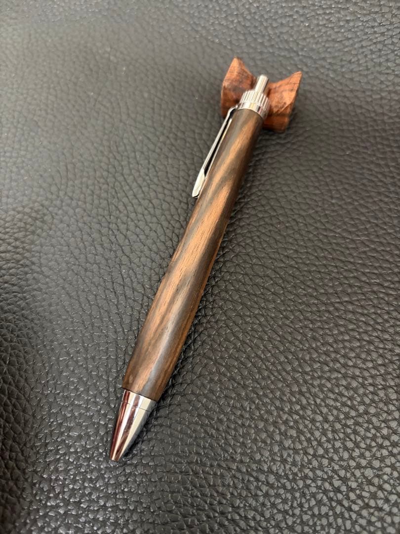 H*I様 金木犀さん 黒柿孔雀杢 ボールペン 試し書きのみ美品