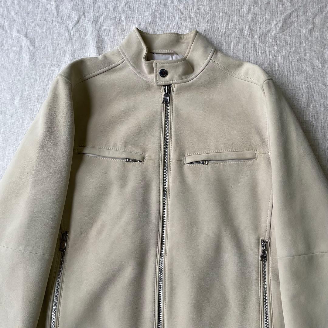 HUGO BOSS 最高峰Tailored 羊革 スエード レザージャケット