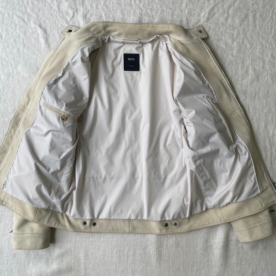 HUGO BOSS 最高峰Tailored 羊革 スエード レザージャケット