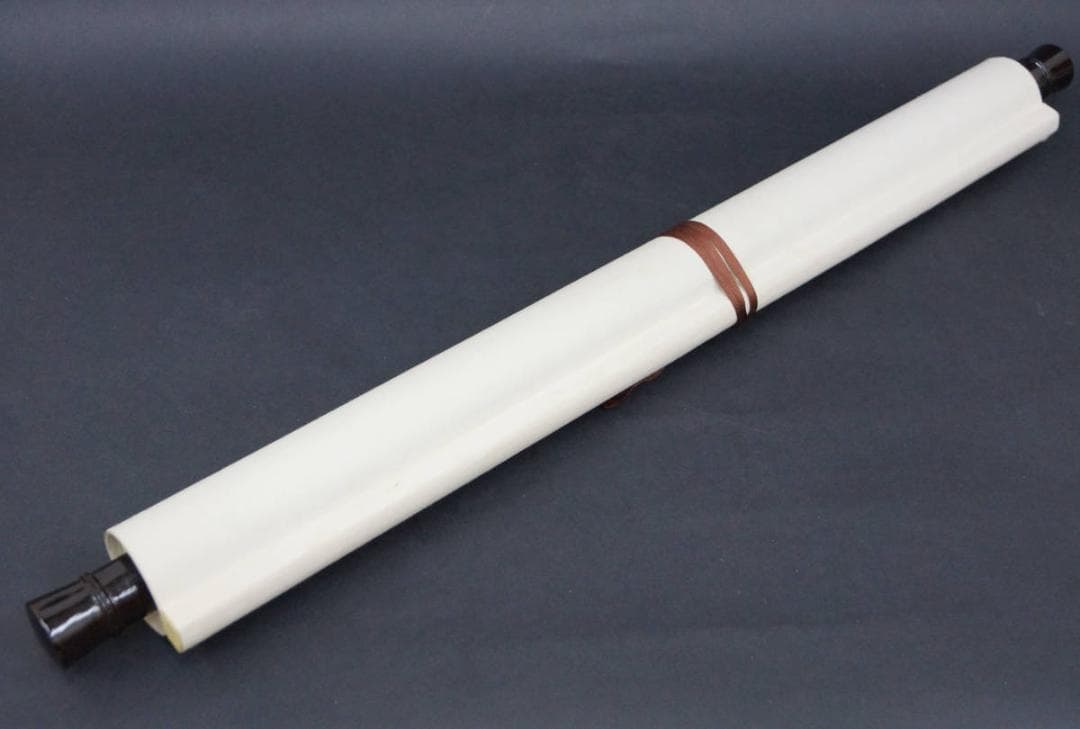 中国画家 周杏生 掛軸『山水漢詩風景図』傅二石師事 肉筆 紙本