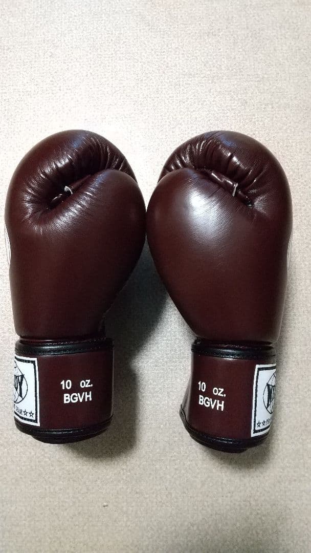 本革製WINDYボクシンググローブ 10oz マロン栗色 キックボクシング NP