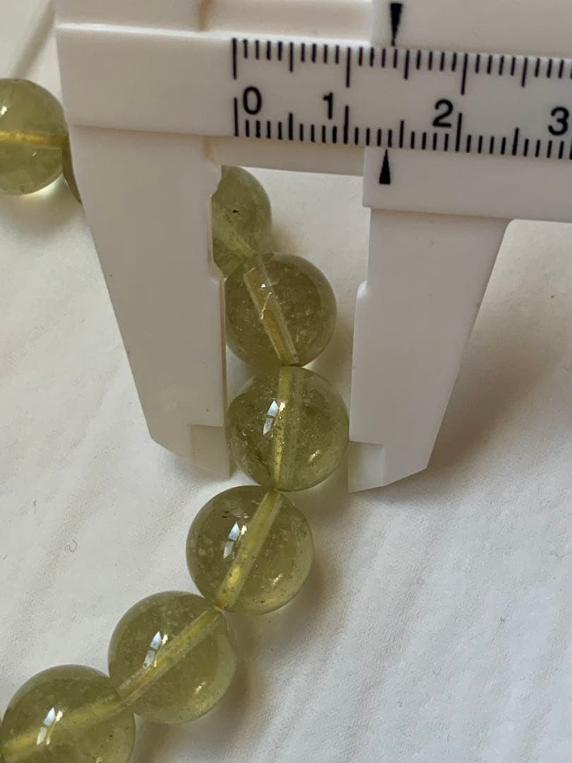 最高品質リビアングラス丸玉ブレスレット　大玉ブレス　隕石パワーストーン　化石標本