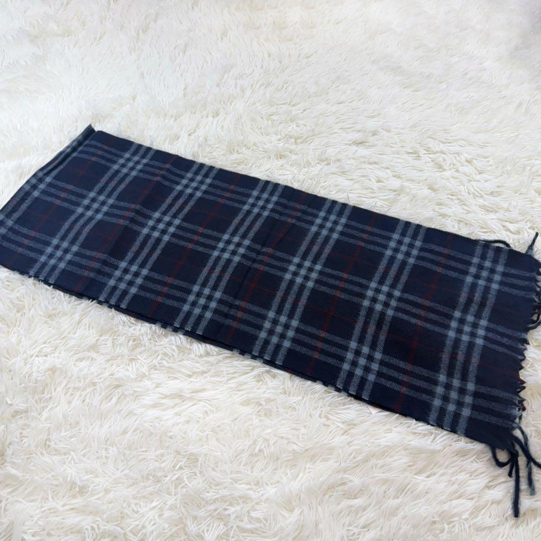 Burberry バーバリー　マフラー　ネイビー　タグ付き