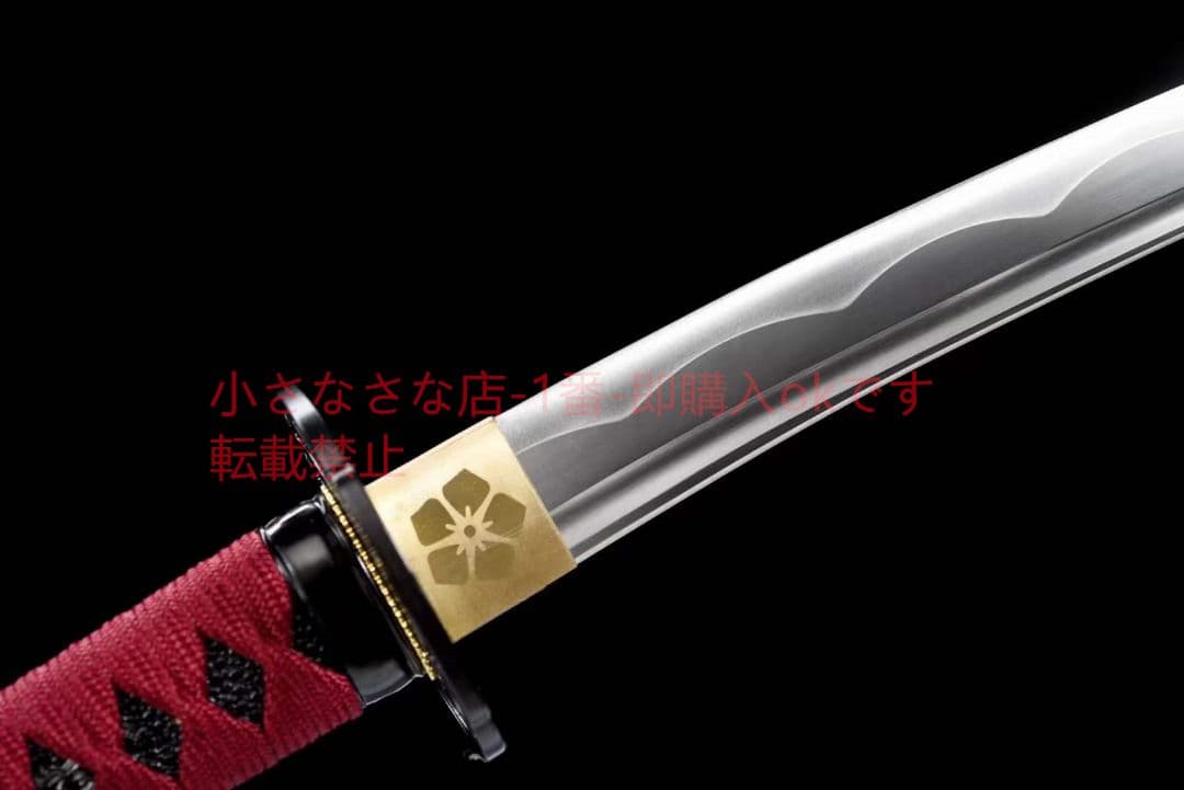 12寸中炭素鋼武士刀【血翎天狼】武具　刀装具　日本刀　模造刀 居合刀 肋差 短刀