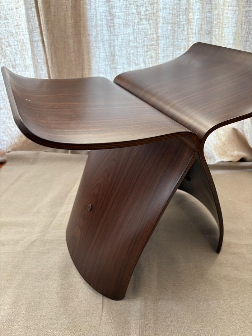 美品 天童木工 バタフライスツール S-0521RW-ST 柳宗理