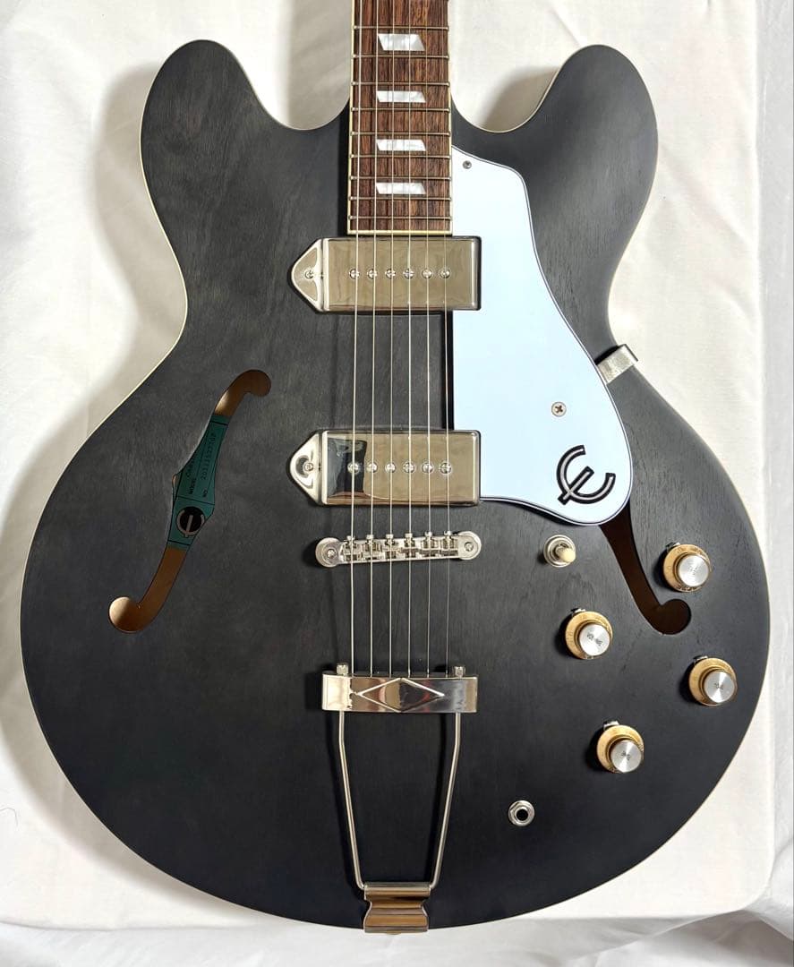 【新品弦張替済】Epiphone CASINO WORN ロック式ペグ ブラック