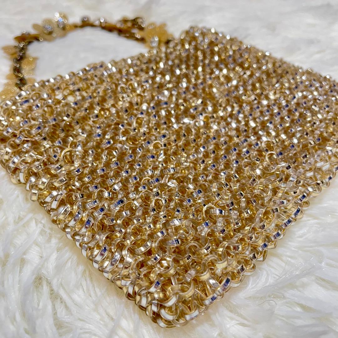 ANTEPRIMA アンテプリマ ワイヤーバッグ フラワー チェーン ゴールド