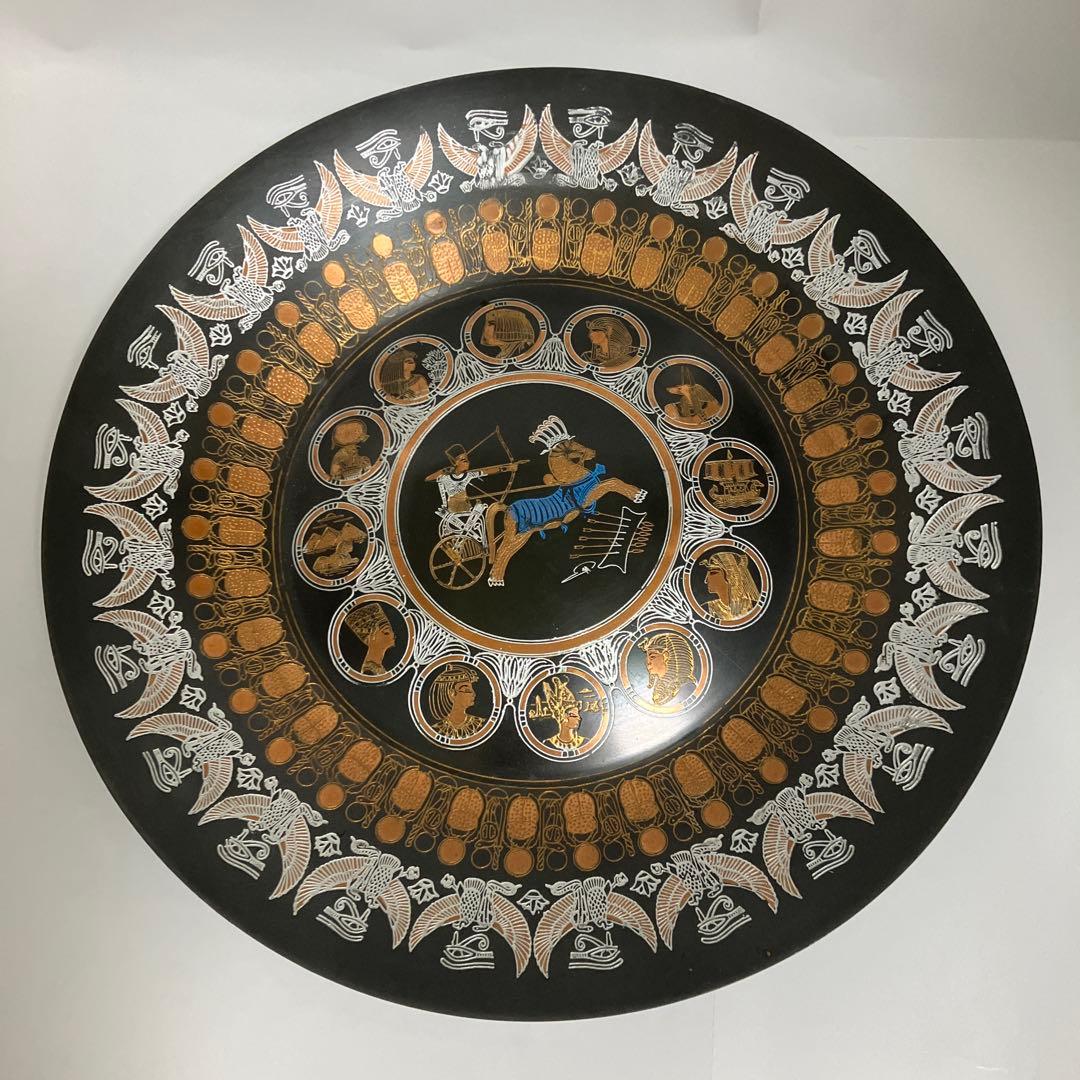 ラムセス2世 戦いの皿 エジプト製　エル・シャミ真鍮銅エッチングプレート飾り皿