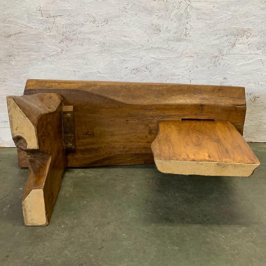 【一点物】 ナチュラル サイドテーブル 作業台 自然木 ヴィンテージ N0751