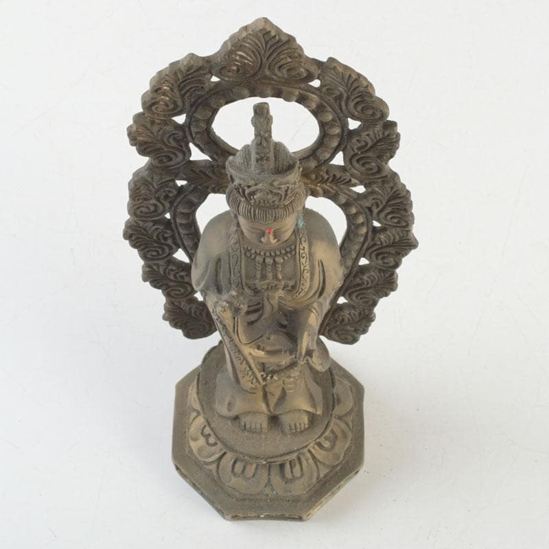 仏教美術　古銅　観音菩薩像　仏像　置物　V　9362