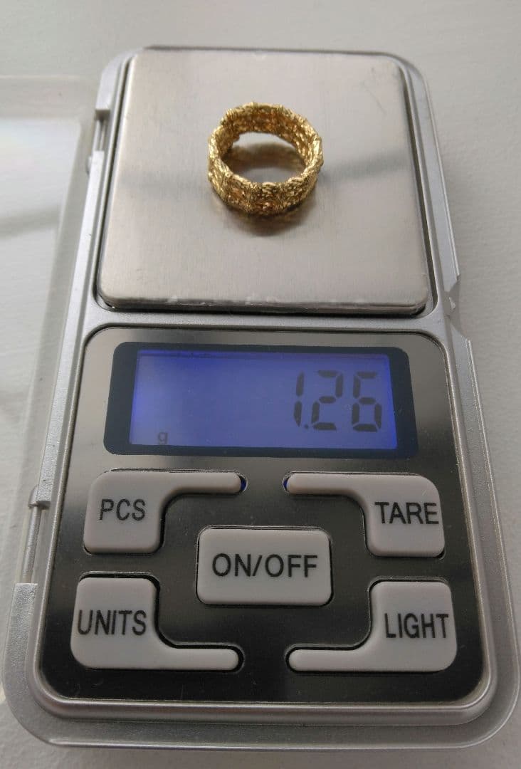 【新品同様】K18YG ミラーカット フリーリング