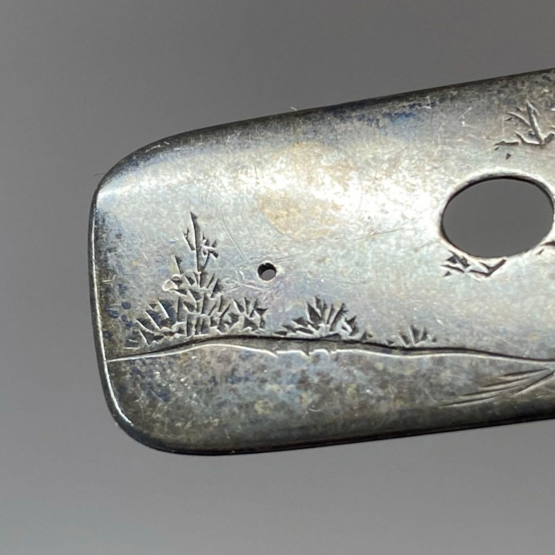 専用　桂光春在銘　銀金工タバコ入金具　7g 東Y7-0108☆2F