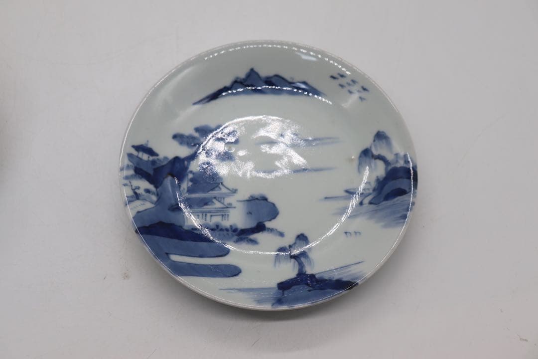 染付　山水紋中皿6点　送料込み0425